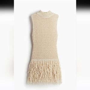 H&M knit cream cover up summer dress